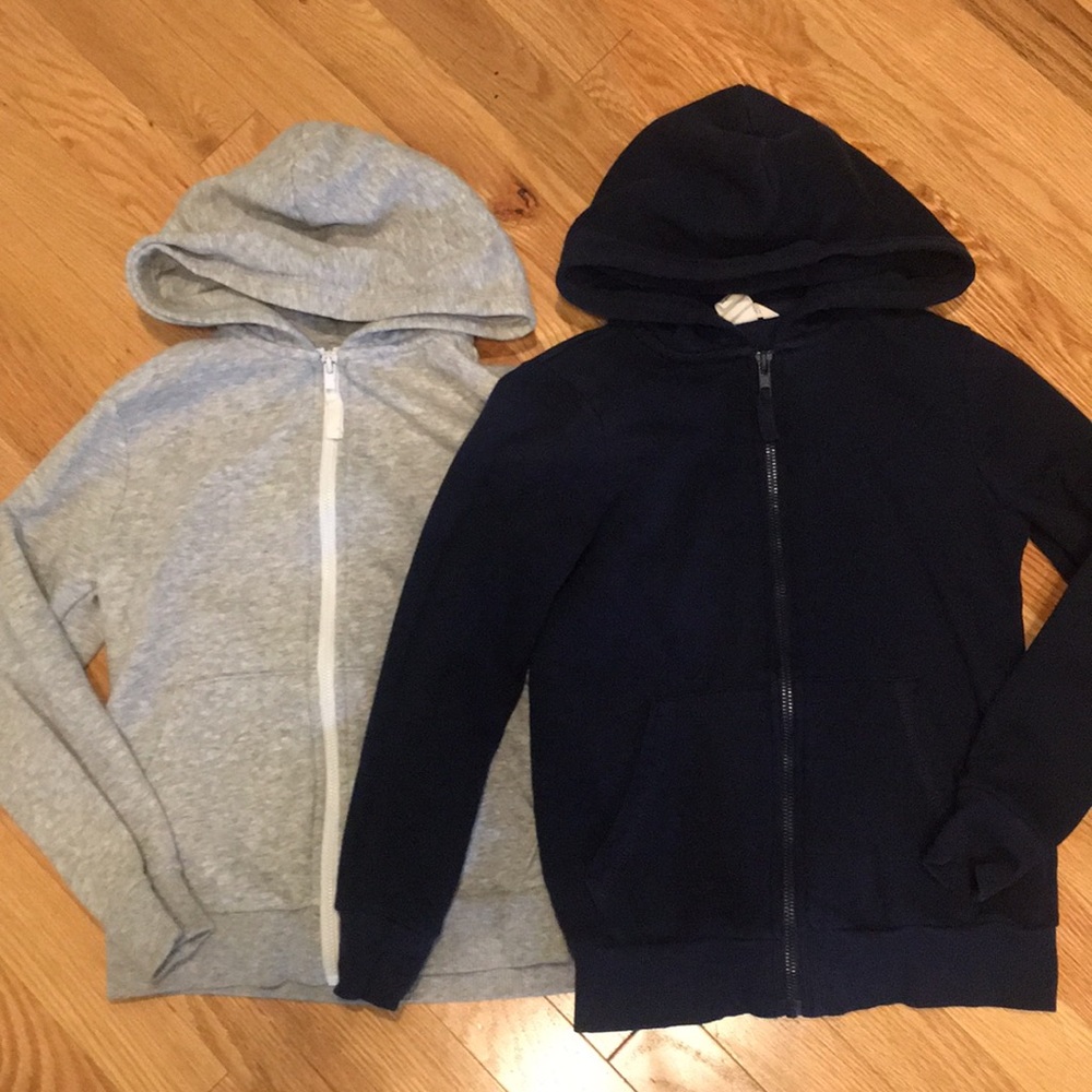 H&M Basics grey & navy hoodies